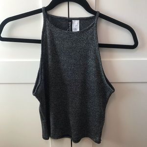 H&M Divided Sparkly Crop Top